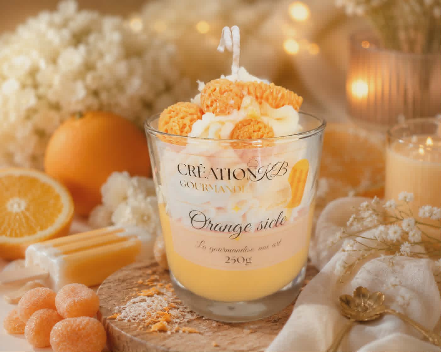 Bougie gourmande Orange sicle
