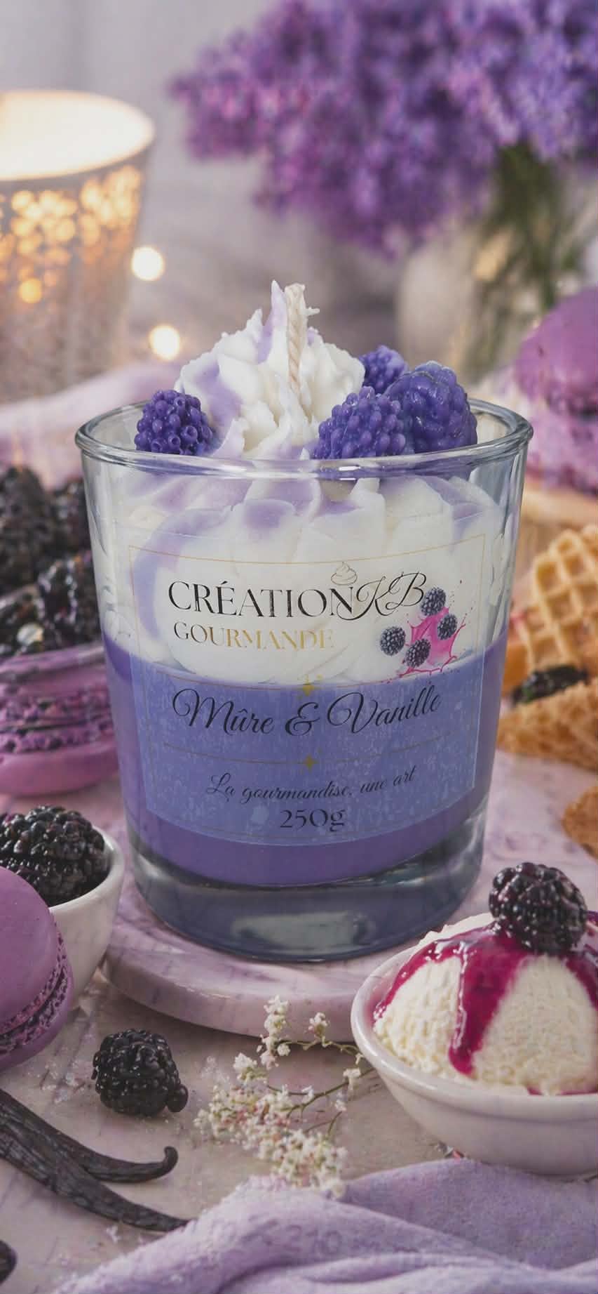 Bougie gourmande Mûres & Vanille
