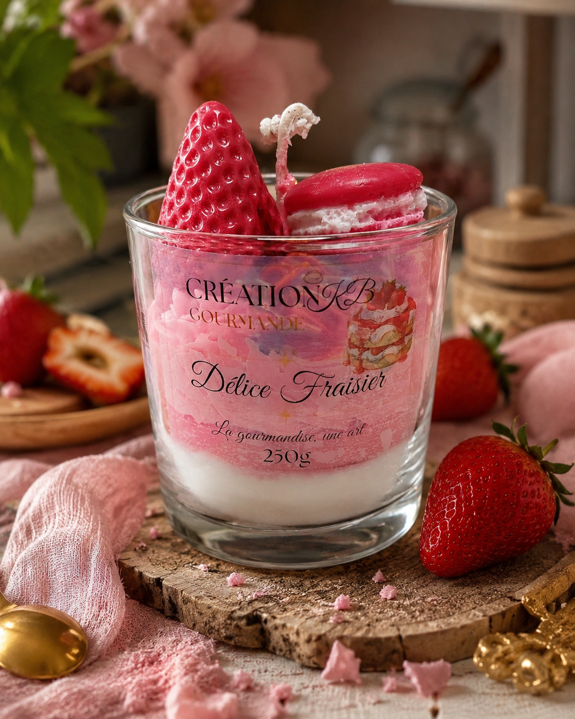 Bougie Délice Fraisier